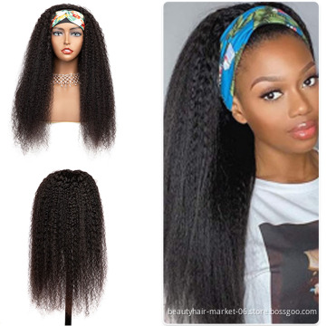Curly Wigs Headband Wigs For Black Women Afro Kinky Headband Wigs